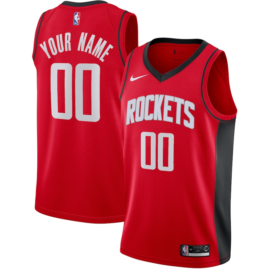 Men's Houston Rockets Nike Red Custom Swingman Jersey - Icon Edition - Ujersey Shop