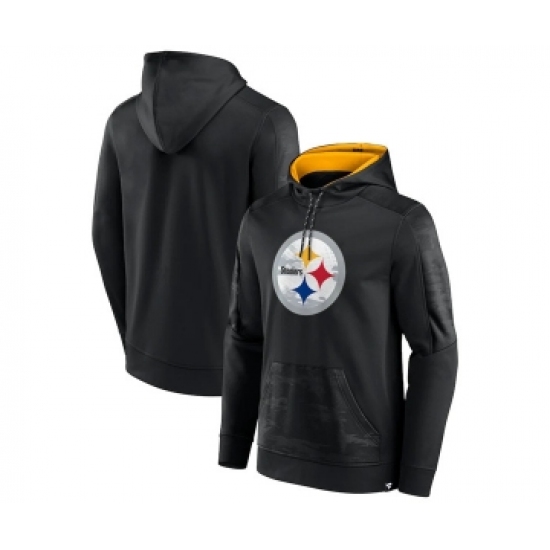 Men's Pittsburgh Steelers Black On The Ball Pullover Hoodie - Ujersey Shop