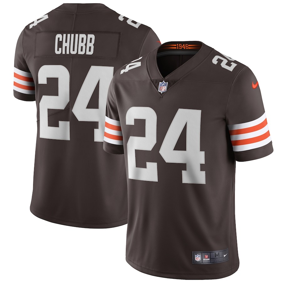 Men's Cleveland Browns Nick Chubb Nike Brown Vapor Limited Jersey - Ujersey Shop