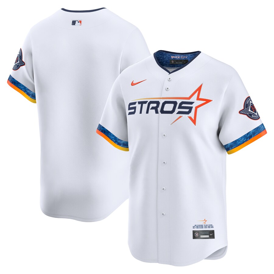 Men's Houston Astros Nike White 2025 City Connect Limited Jersey - Ujersey Shop