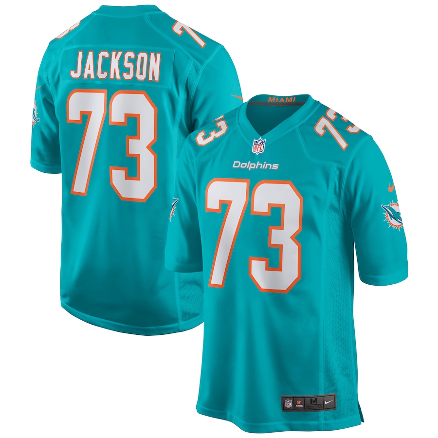 Men's Miami Dolphins Austin Jackson Nike Aqua Game Jersey - Ujersey Shop