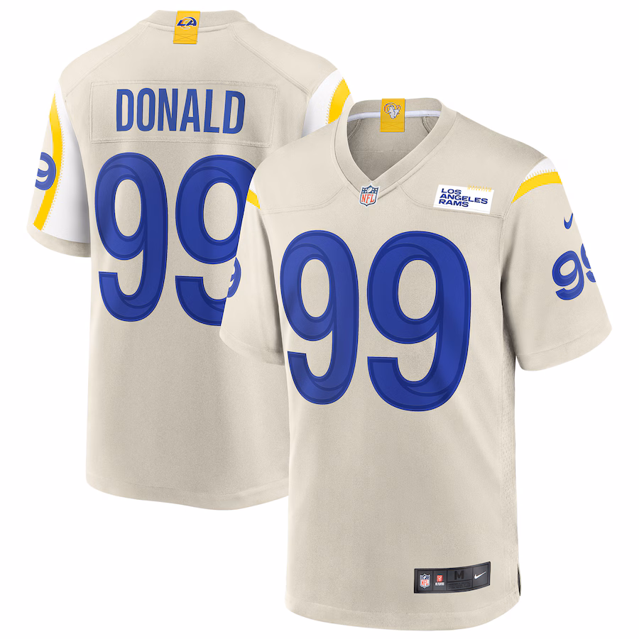 Men's Los Angeles Rams Aaron Donald Nike Cream Alternate Game Jersey - Ujersey Shop