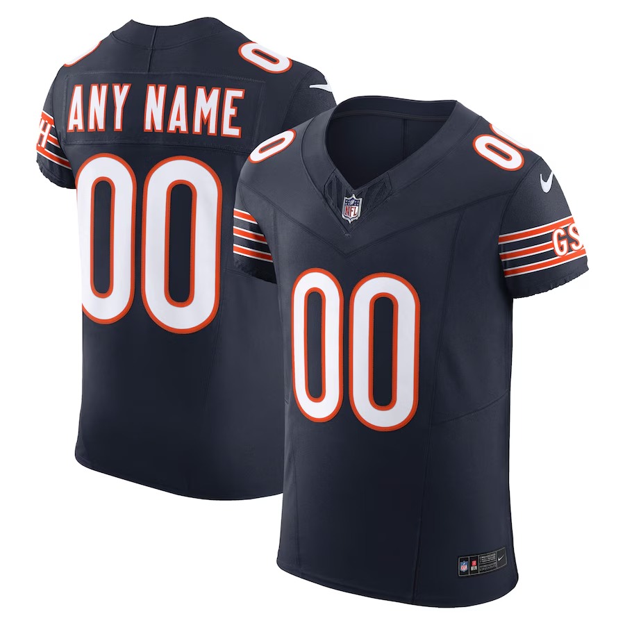 Men's Chicago Bears Nike Navy Vapor F.U.S.E. Elite Custom Jersey - Ujersey Shop