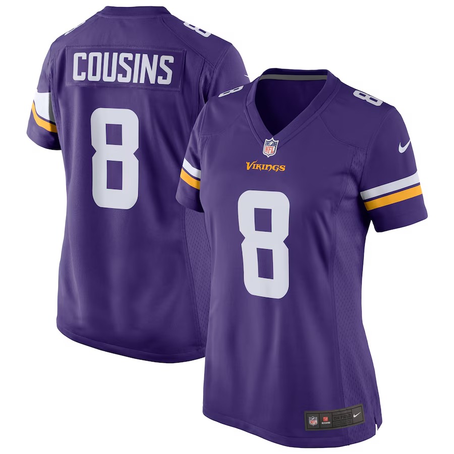Women's Minnesota Vikings Kirk Cousins Nike Purple Player Jersey - Ujersey Shop