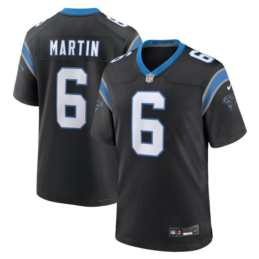 Men's Carolina Panthers Sam Martin Nike Black Team Game Jersey - Ujersey Shop