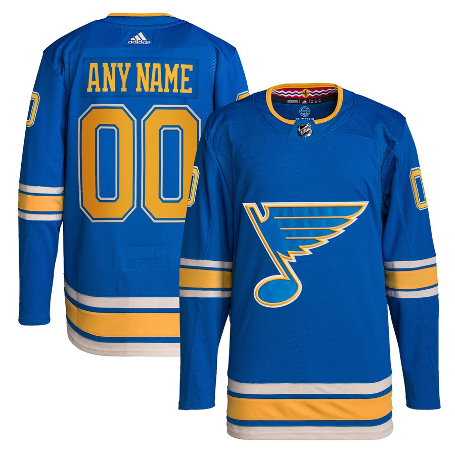 Men's St. Louis Blues adidas Blue Alternate Authentic Pro Custom Jersey - Ujersey Shop