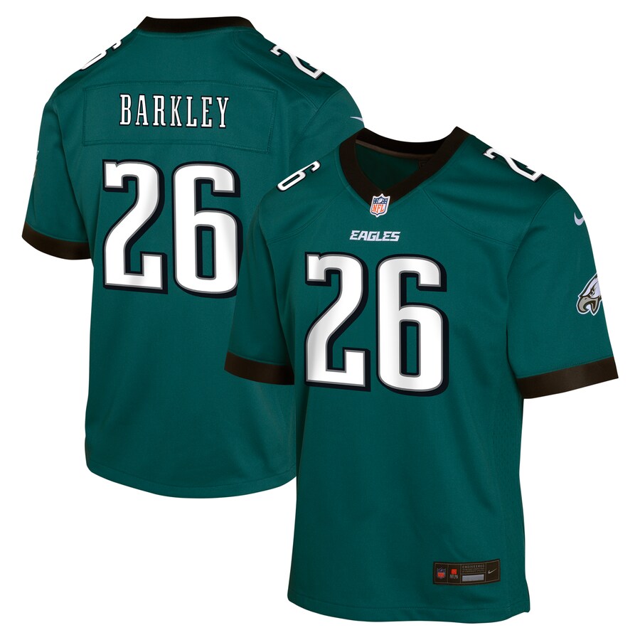 Youth Philadelphia Eagles Saquon Barkley Nike Green Game Jersey - Ujersey Shop