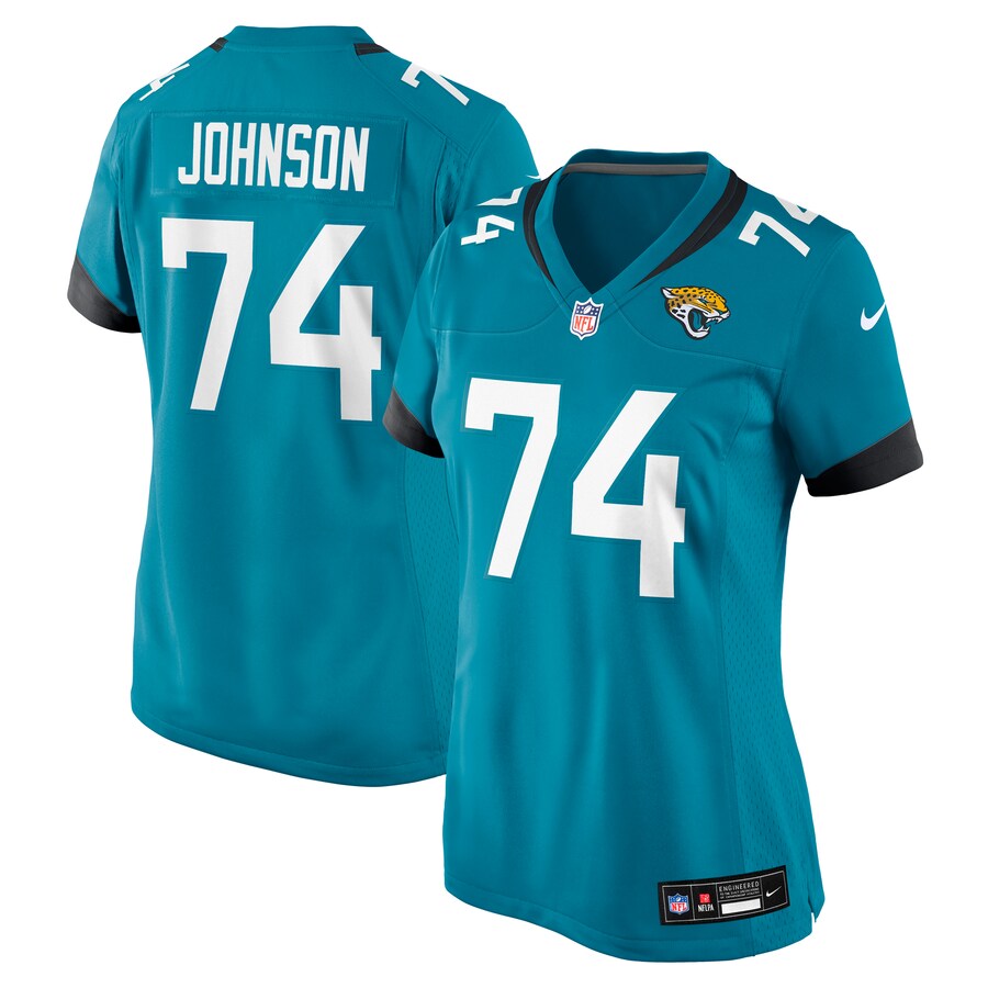 Women's Jacksonville Jaguars Fred Johnson Nike Teal Team Game Jersey - Ujersey Shop