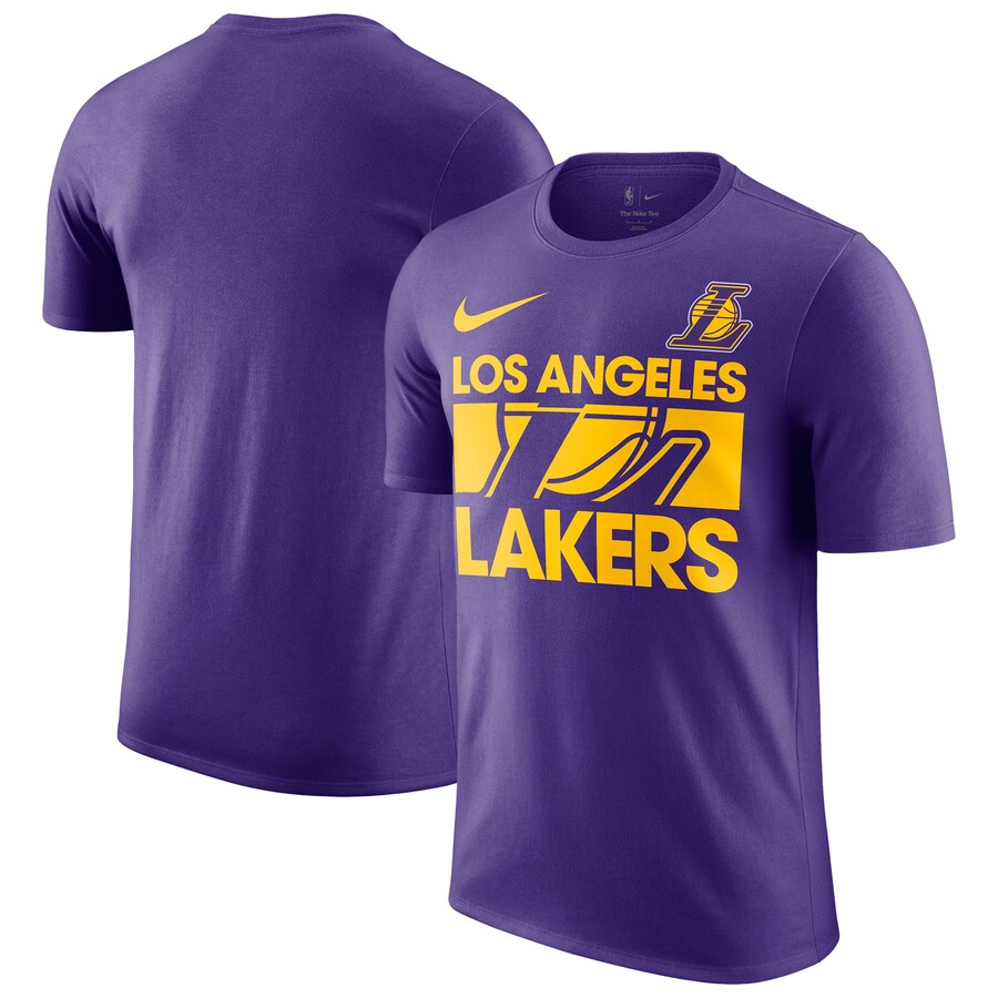 Men's Los Angeles Lakers Nike Purple Courtside This Is Our Year T-Shirt - Ujersey Shop