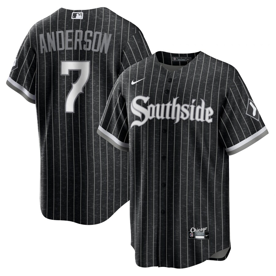 Men's Chicago White Sox Tim Anderson Nike Black City Connect Replica Player Jersey - Ujersey Shop