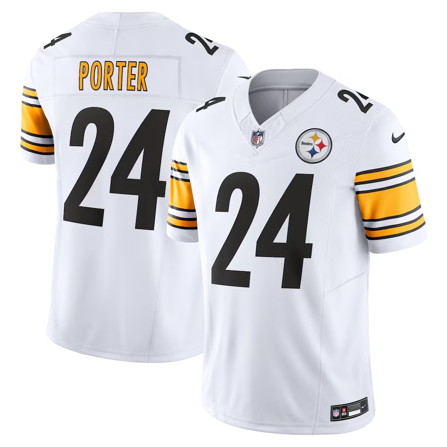 Men's Pittsburgh Steelers Joey Porter Jr. Nike White  Vapor F.U.S.E. Limited Jersey - Ujersey Shop