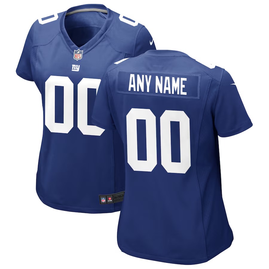 Women's Nike Royal New York Giants Custom Jersey - Ujersey Shop