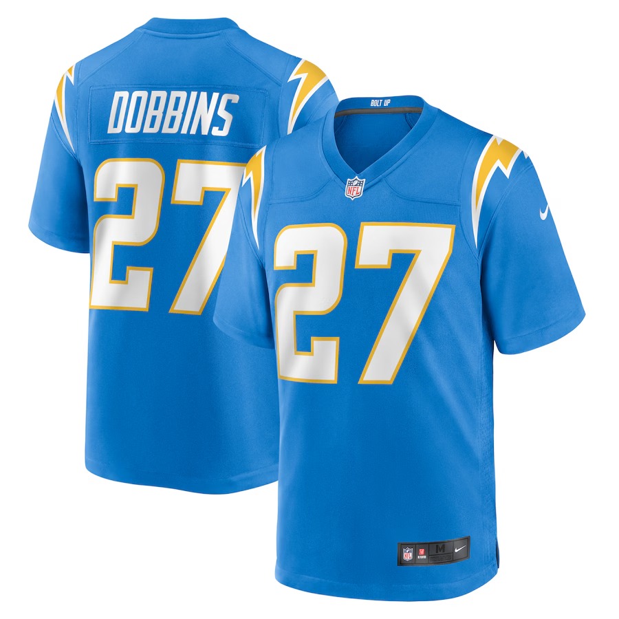 Men's Los Angeles Chargers J.K. Dobbins Nike  Powder Blue Team Game Jersey - Ujersey Shop