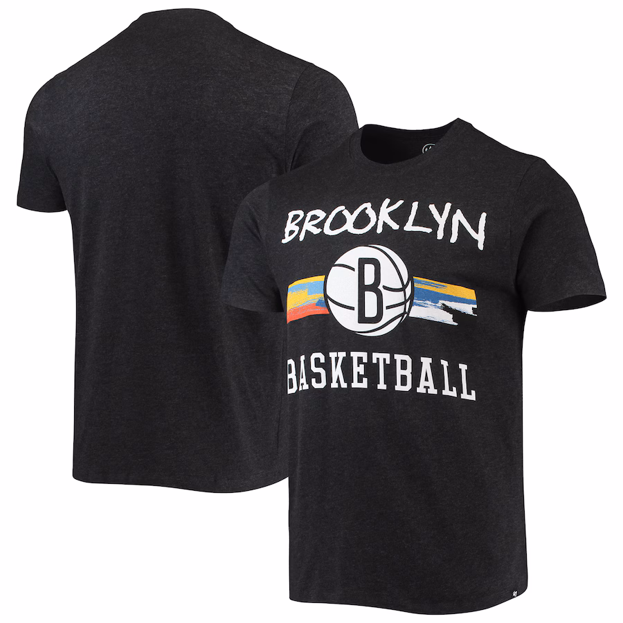 Men's Brooklyn Nets '47 Black City Edition Club T-Shirt - Ujersey Shop