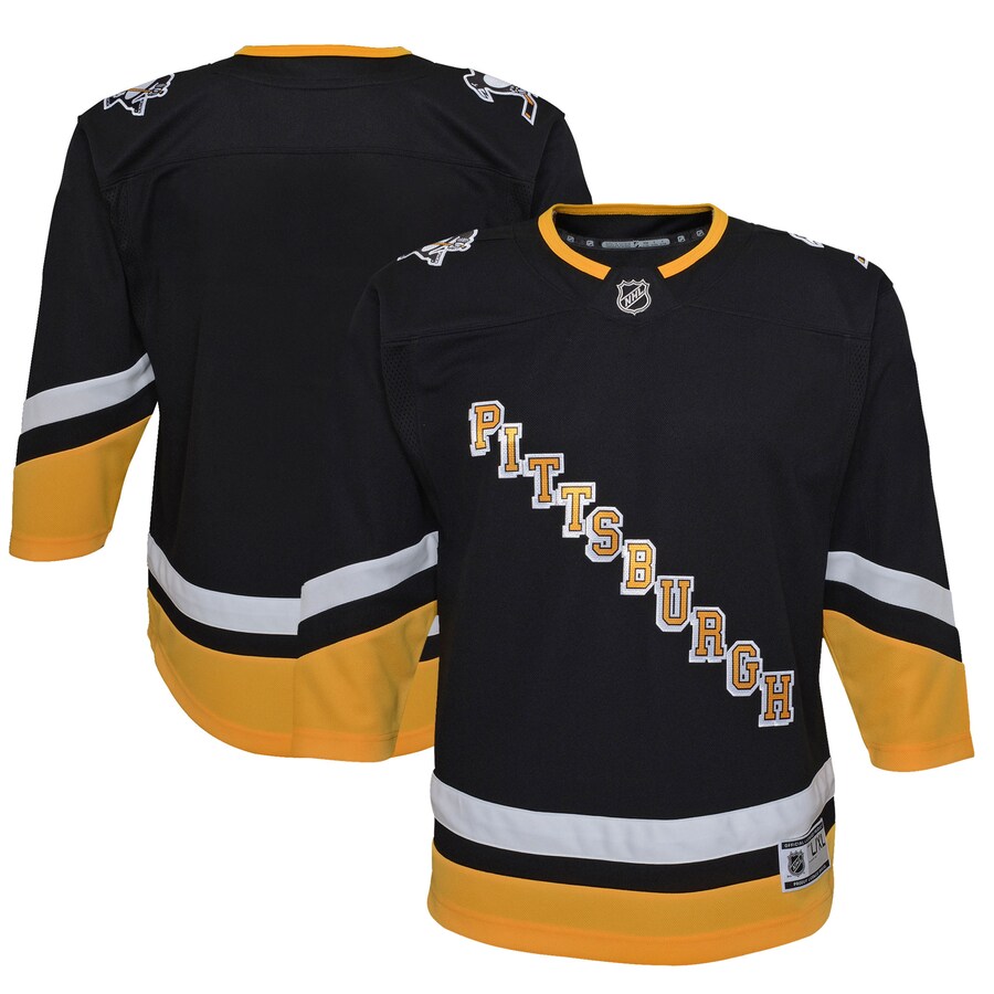 Youth Pittsburgh Penguins Black 2021/22 Alternate Premier Jersey - Ujersey Shop