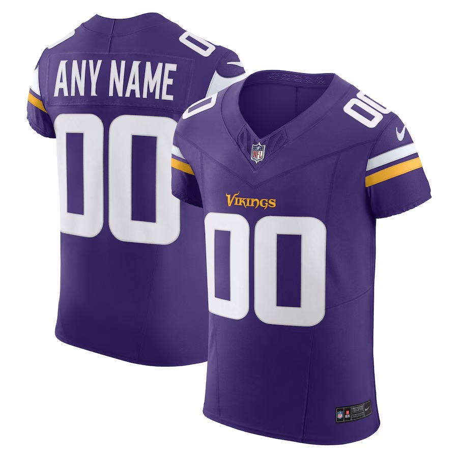 Men's Minnesota Vikings Nike Purple Vapor F.U.S.E. Elite Custom Jersey - Ujersey Shop