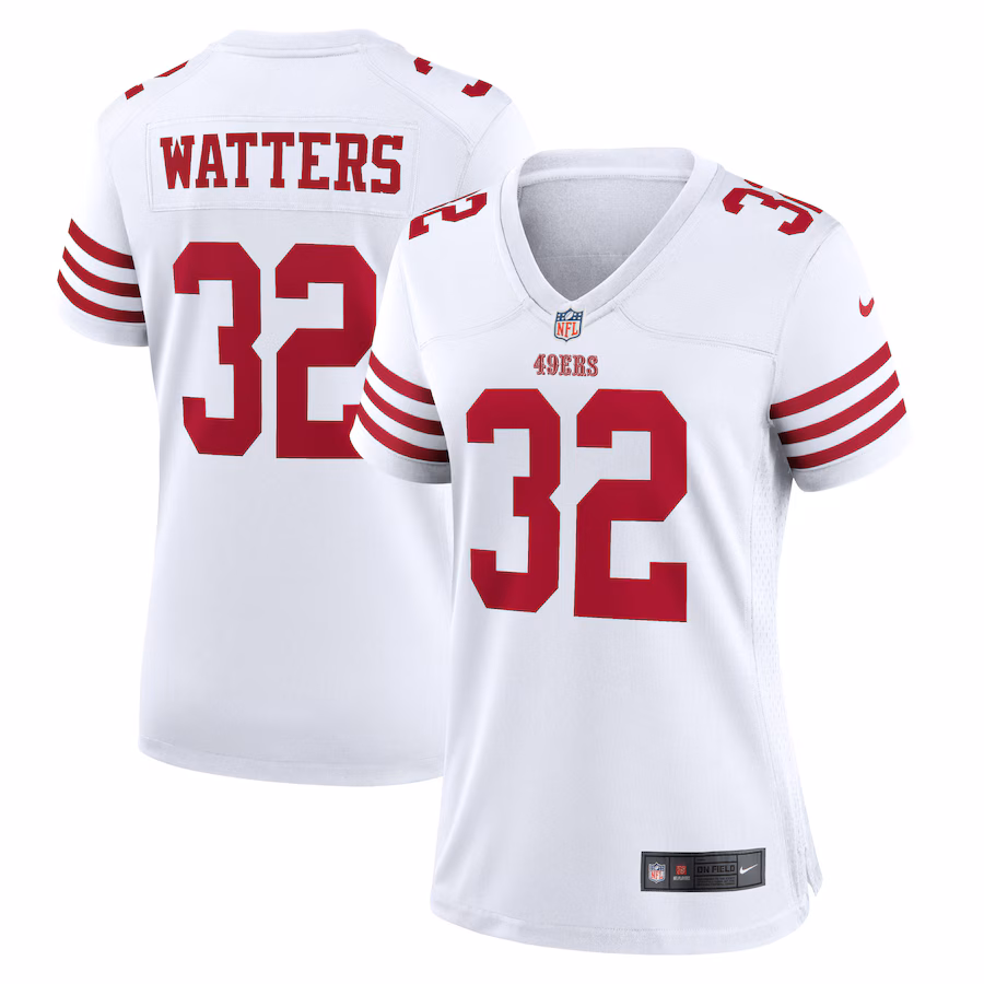 Women's San Francisco 49ers Ricky Watters Nike White Retired Player Game Jersey - Ujersey Shop
