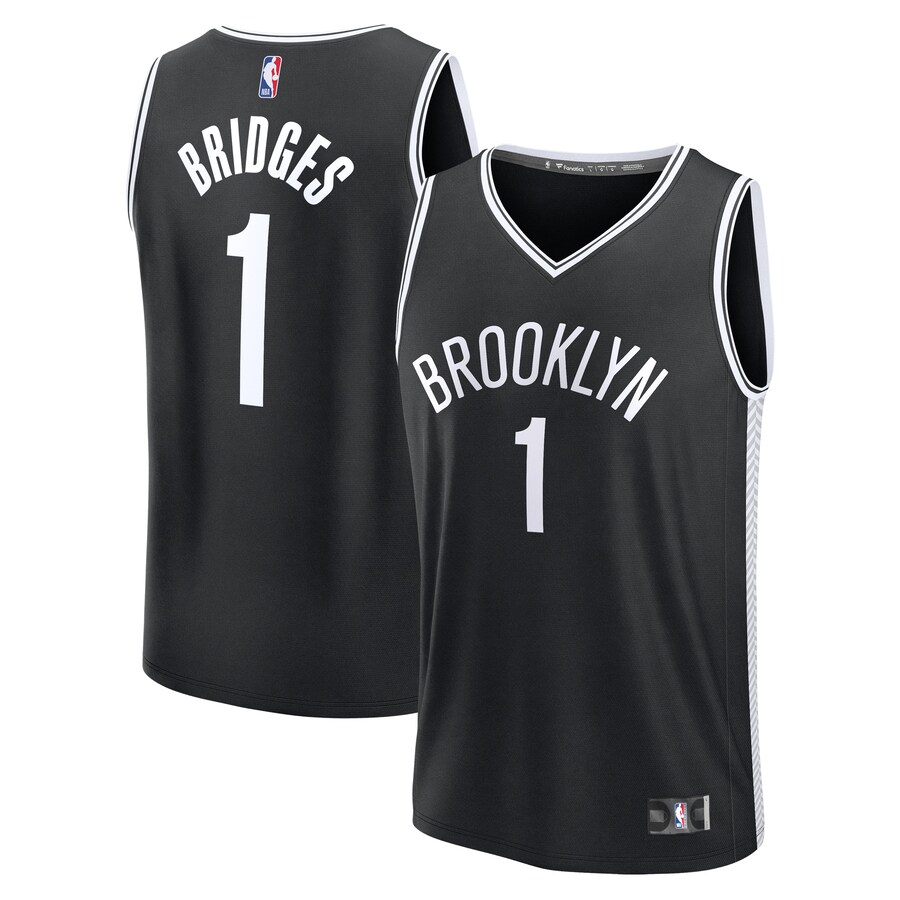 Youth Brooklyn Nets Mikal Bridges Fanatics Black Fast Break Player Jersey - Icon Edition - Ujersey Shop