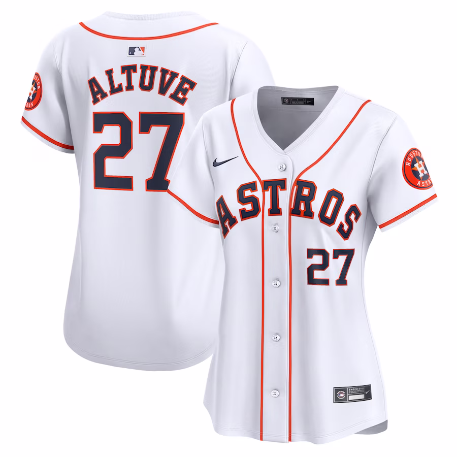 Women's Houston Astros Jose Altuve Nike White Home Limited Player Jersey - Ujersey Shop