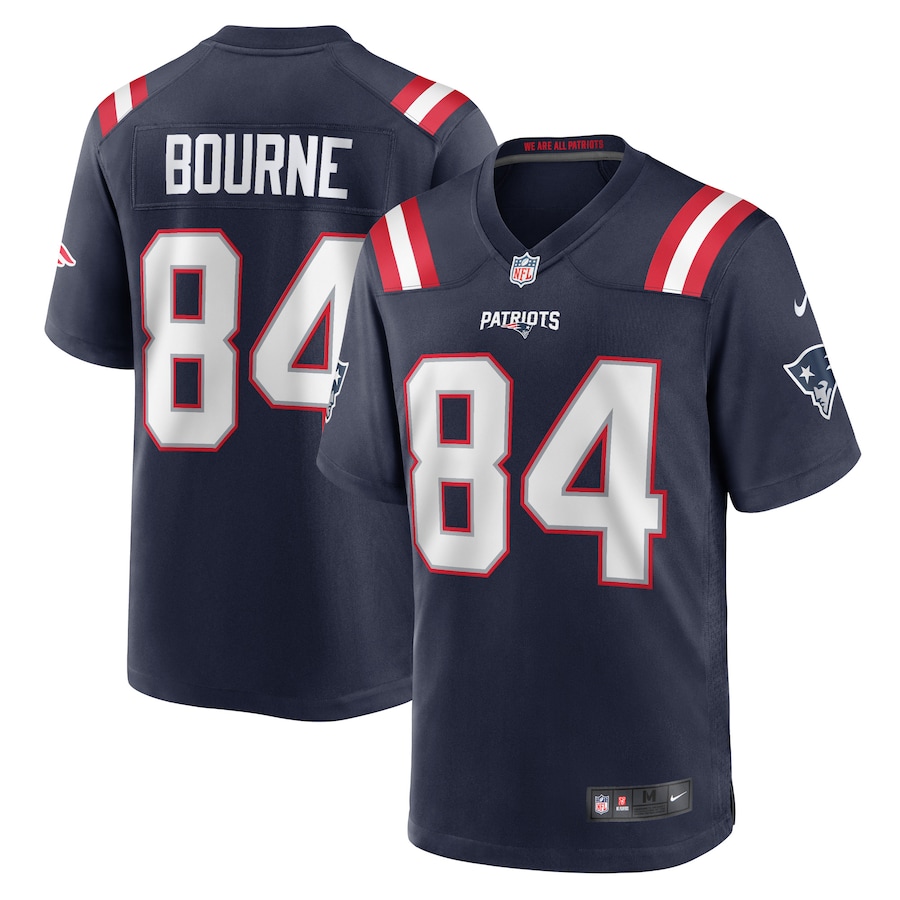 Men's New England Patriots Kendrick Bourne Nike Navy Game Jersey - Ujersey Shop