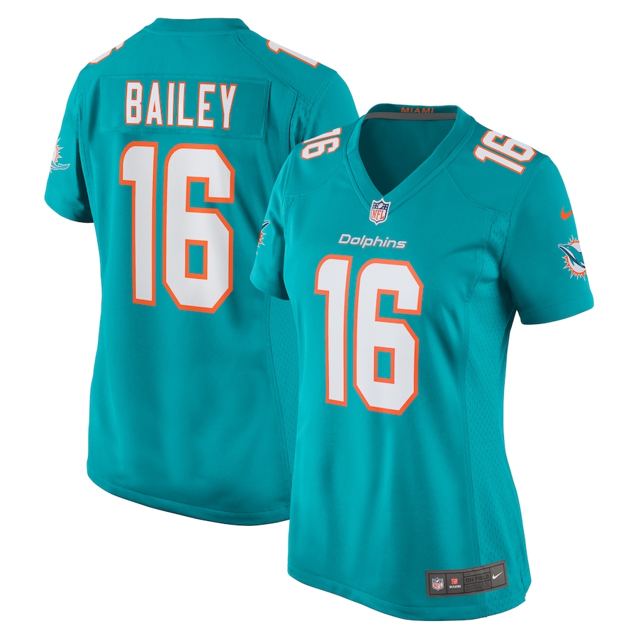 Women's Miami Dolphins Jake Bailey Nike Aqua Game Player Jersey - Ujersey Shop