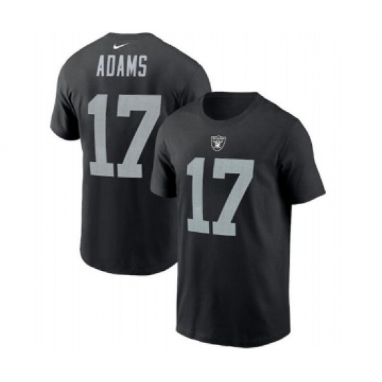 Men's Las Vegas Raiders #17 Davante Adams 2022 Black Name & Number T-Shirt - Ujersey Shop