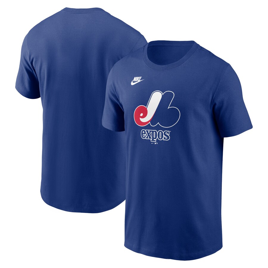 Men's Montreal Expos Nike Royal Cooperstown Collection Team Logo T-Shirt - Ujersey Shop