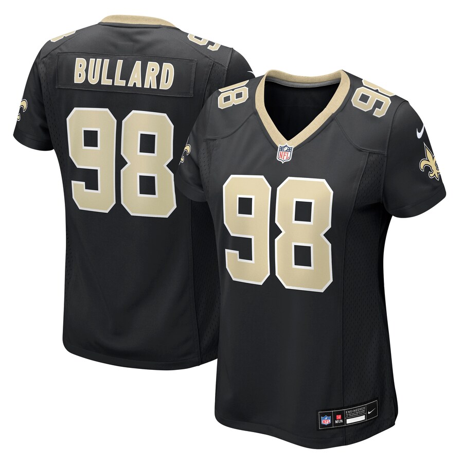 Women's New Orleans Saints Jonathan Bullard Nike Black Team Game Jersey - Ujersey Shop