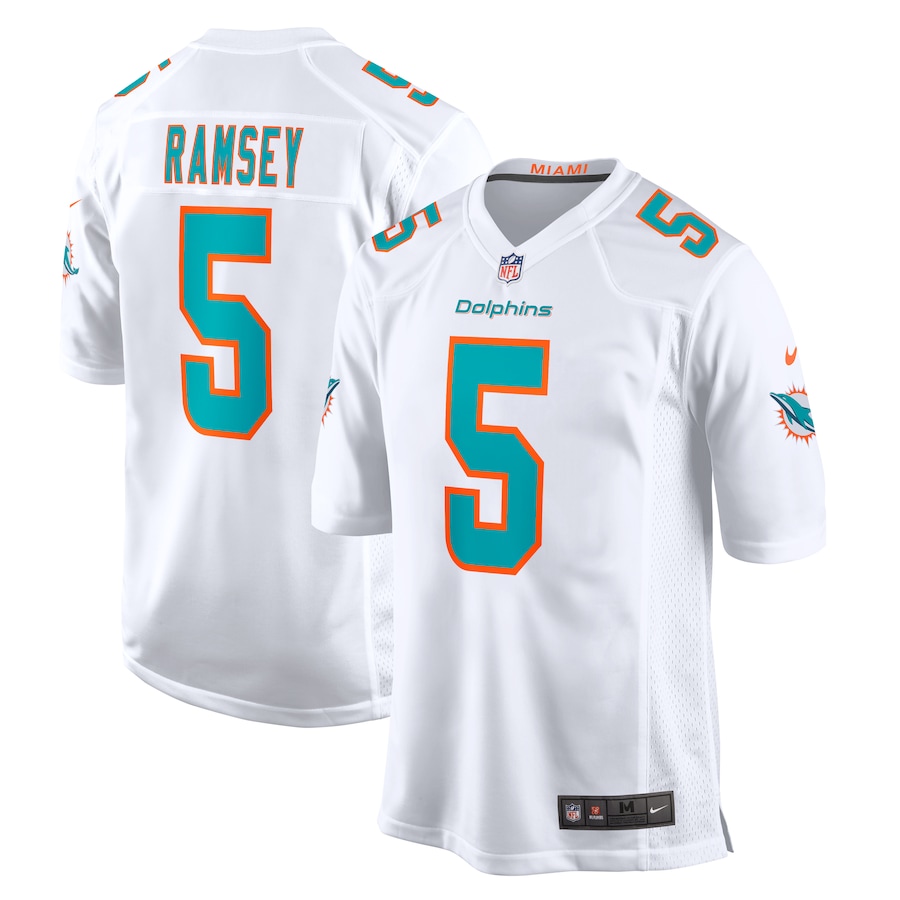 Men's Miami Dolphins Jalen Ramsey Nike White Away Game Jersey - Ujersey Shop