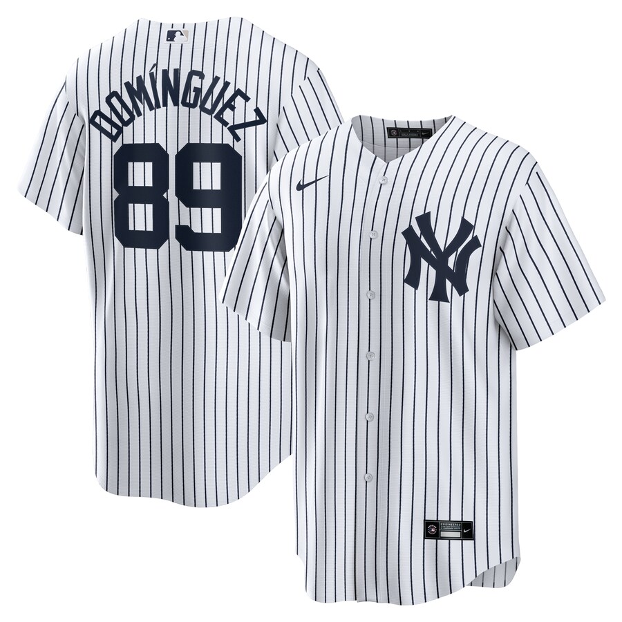 Men's New York Yankees Jasson Dominguez Nike White Home Official Replica Player Jersey - Ujersey Shop