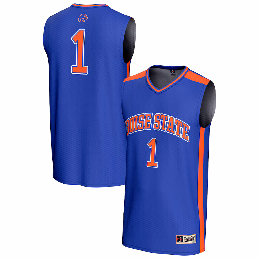 Unisex GameDay Greats #1 Royal Boise State Broncos Lightweight Collegiate Basketball Fashion Jersey - Ujersey Shop