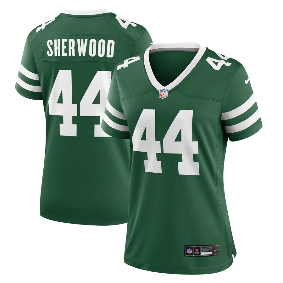 Women's New York Jets Jamien Sherwood Nike Legacy Green Team Game Jersey - Ujersey Shop