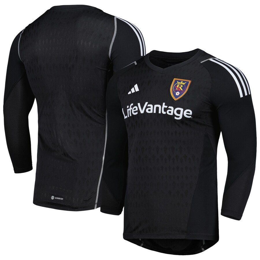 Men's Real Salt Lake adidas Black 2023 Goalkeeper Long Sleeve Replica Jersey - Ujersey Shop