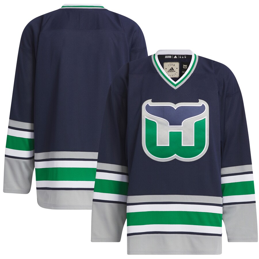 Men's Hartford Whalers  adidas Navy Team Classic Jersey - Ujersey Shop