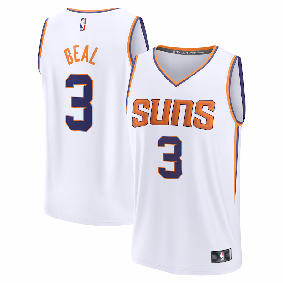 Men's Phoenix Suns Bradley Beal Fanatics White Fast Break Player Jersey - Association Edition - Ujersey Shop