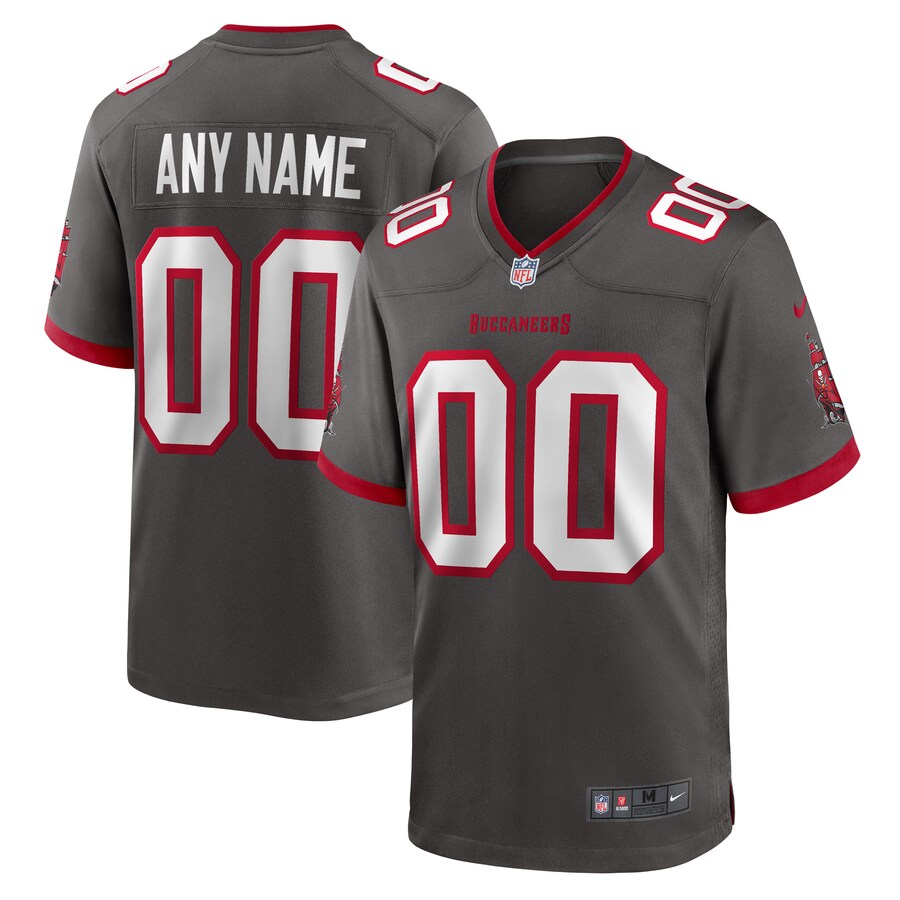 Men's Tampa Bay Buccaneers Nike Pewter Alternate Custom Game Jersey - Ujersey Shop