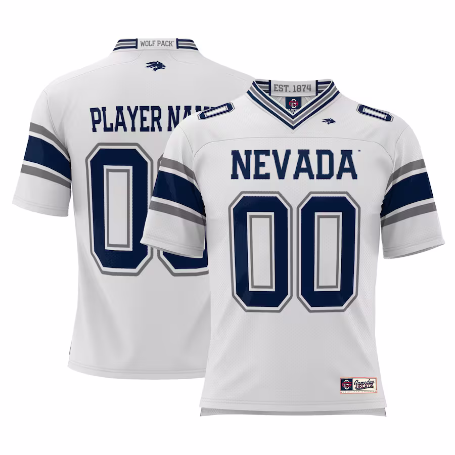Nevada Wolf Pack GameDay Greats Youth NIL Pick-A-Player Football Jersey - White - Ujersey Shop