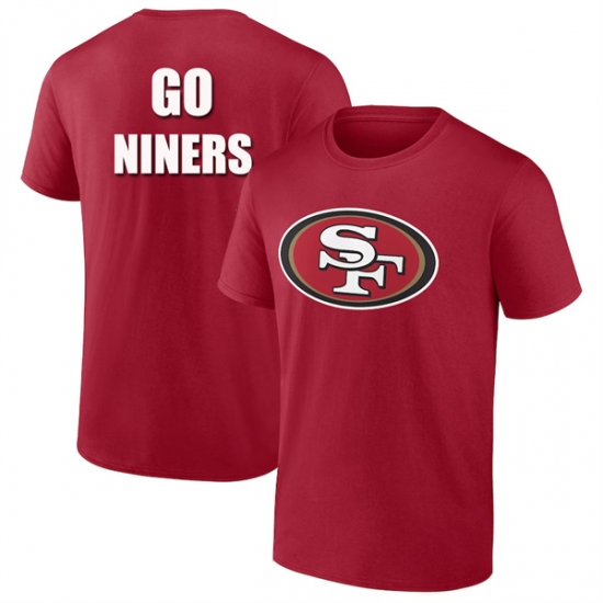 Men's 49ers Go Niniers Red 2024 Fan Limited T-Shirt - Ujersey Shop