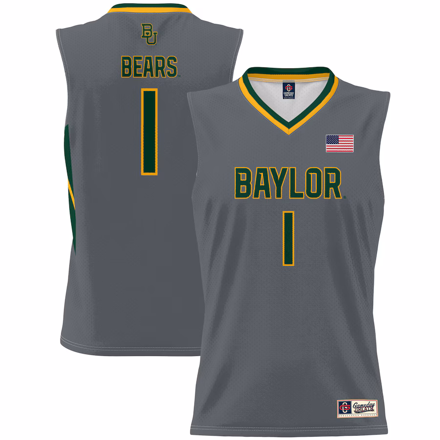Youth GameDay Greats #1 Gray Baylor Bears Lightweight Basketball Jersey - Ujersey Shop