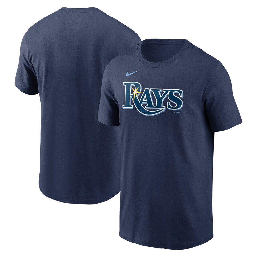 Men's Tampa Bay Rays Nike Navy Fuse Wordmark T-Shirt - Ujersey Shop