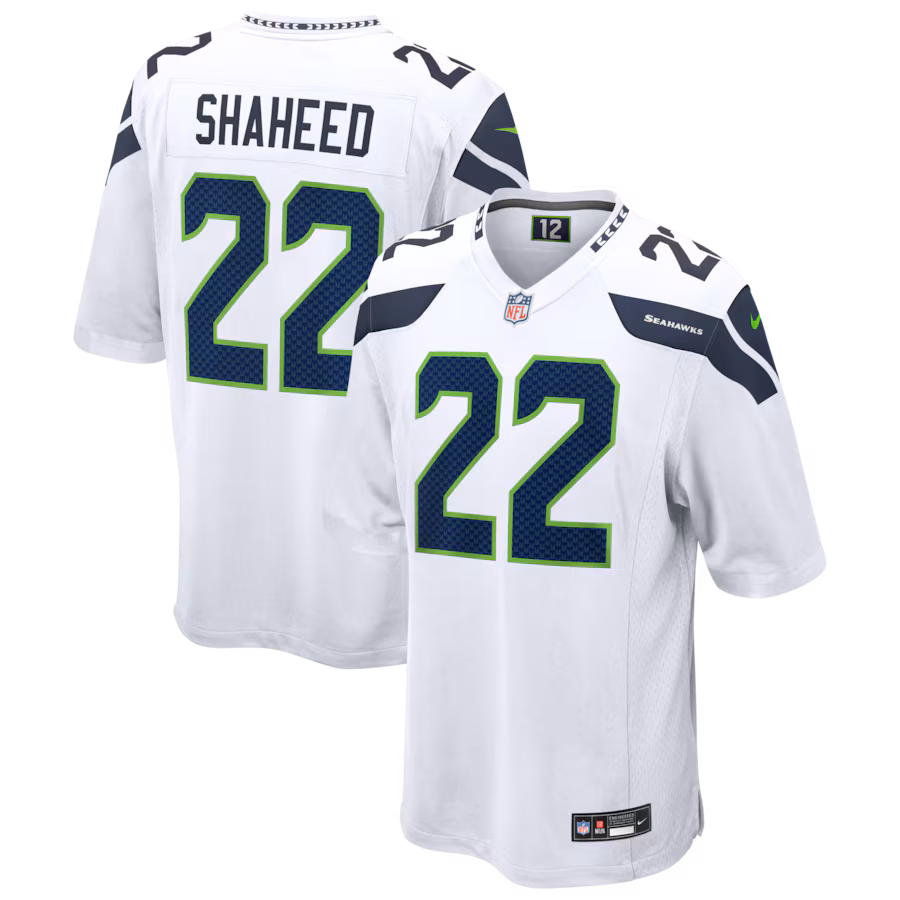 Men's Seattle Seahawks Rashid Shaheed Nike White Game Jersey - Ujersey Shop