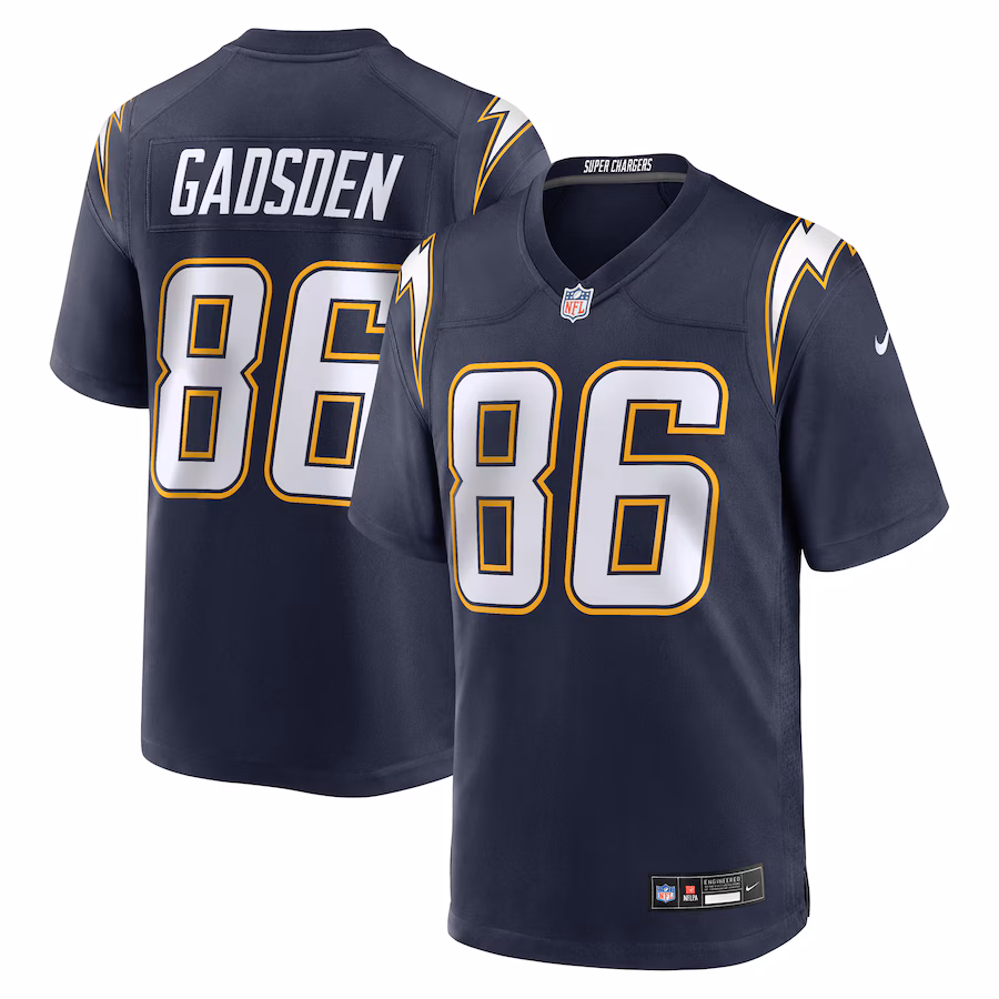 Men's Los Angeles Chargers Oronde Gadsden Nike Navy Alternate 2 Super Chargers Game Jersey - Ujersey Shop
