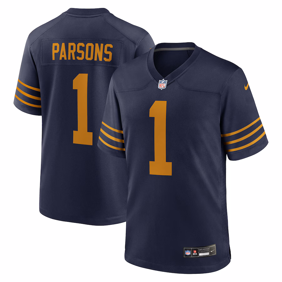 Men's Green Bay Packers Micah Parsons Nike Navy The 1923 Classic Game Jersey - Ujersey Shop
