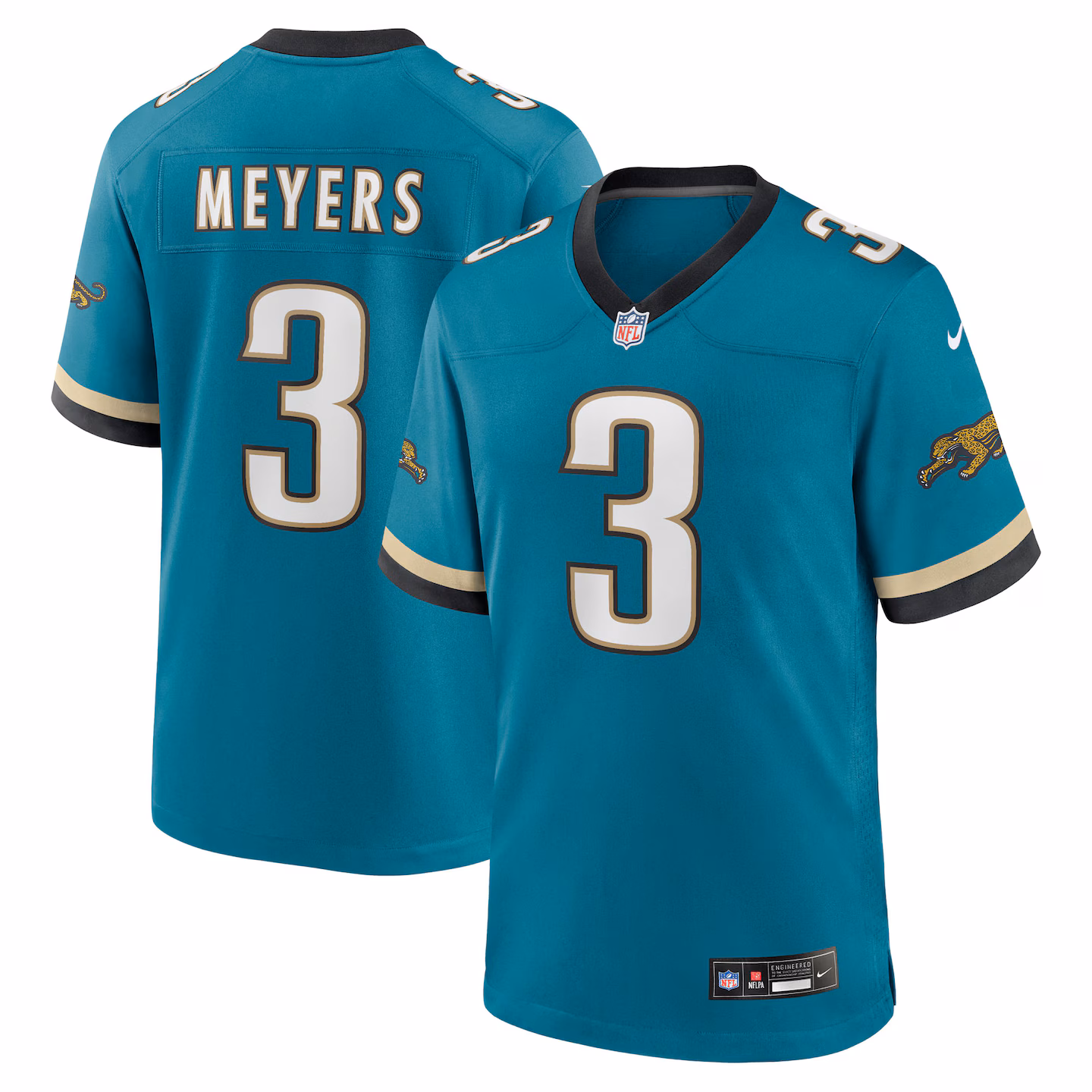 Men's Jacksonville Jaguars Jakobi Meyers Nike Teal Alternate 2 Prowler Throwback Game Jersey - Ujersey Shop