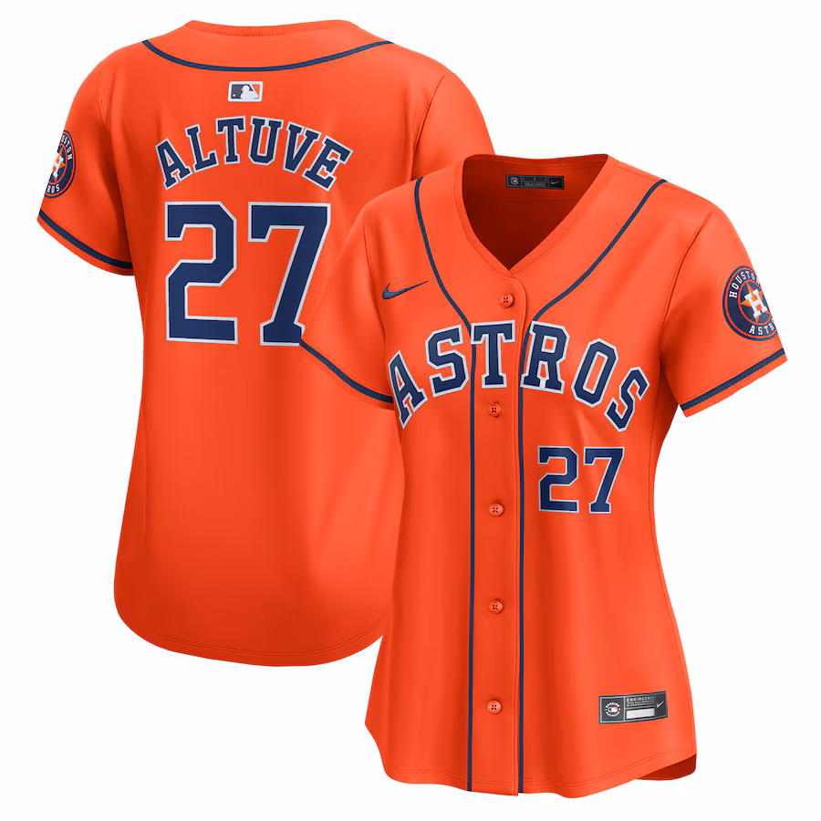 Women's Houston Astros Jose Altuve Nike Orange Alternate Limited Player Jersey - Vujersey Los Angeles Rams