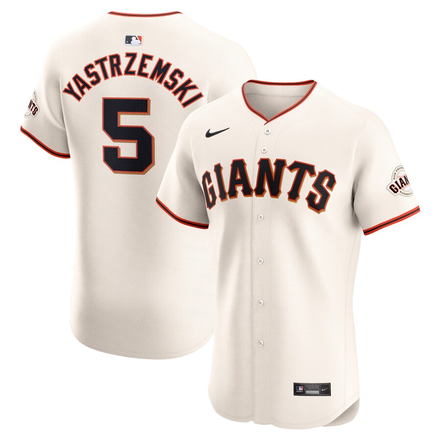 Men's San Francisco Giants Mike Yastrzemski Nike Cream Home Elite Player Jersey - Vujersey Los Angeles Rams