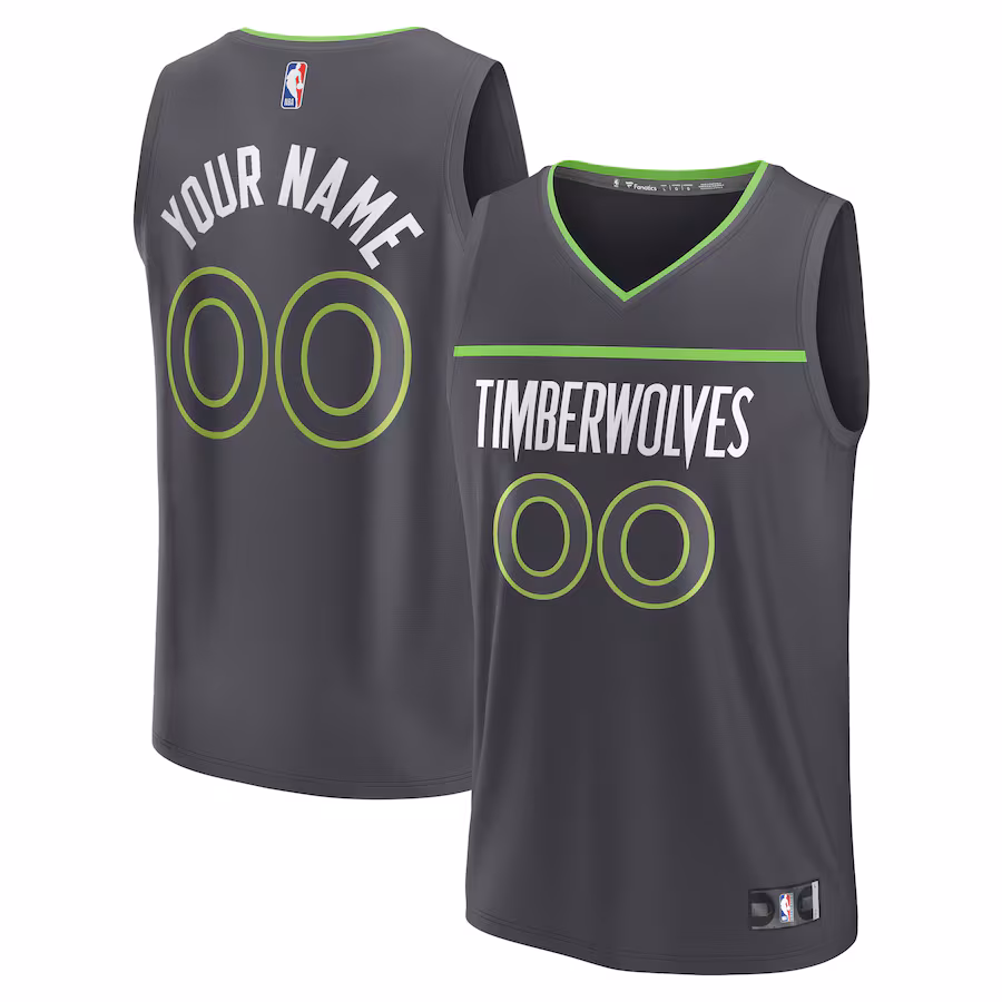 Youth Minnesota Timberwolves Fanatics Black Custom Fast Break Jersey - Statement Edition - Vujersey Los Angeles Rams