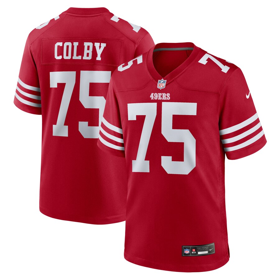 Men's San Francisco 49ers Connor Colby Nike Scarlet Team Game Jersey - Vujersey Los Angeles Rams
