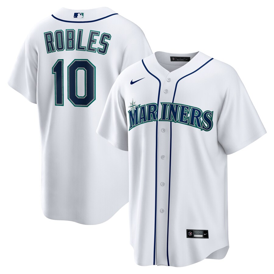 Men's Seattle Mariners Victor Robles Nike White Home Replica Jersey - Vujersey Los Angeles Rams
