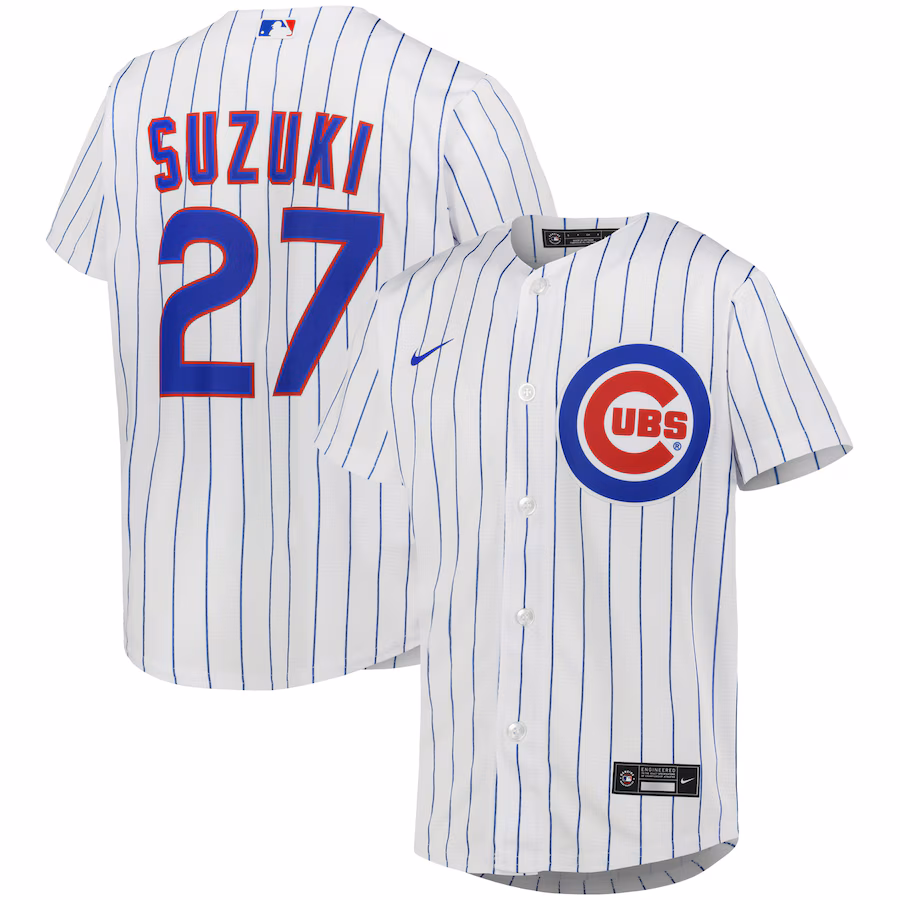Youth Chicago Cubs Seiya Suzuki Nike White Alternate Replica Player Jersey - Vujersey Los Angeles Rams